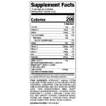 Aftershock Post Workout Supplement Facts