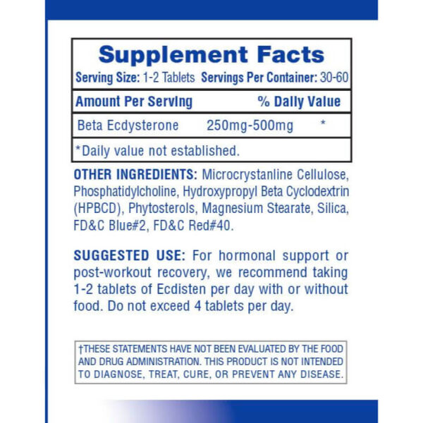 Ecdisten Supplement Facts