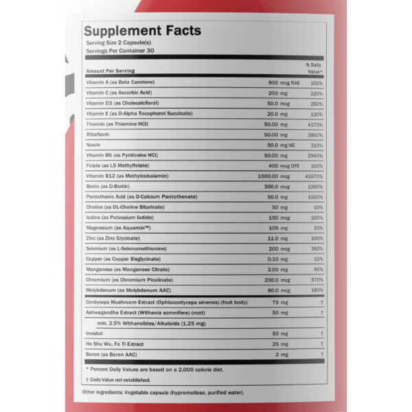 Multi+ Supplement Facts