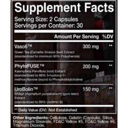 Massacr3 Supplement Facts