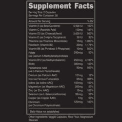 Stag Multivitamin Supplement Facts