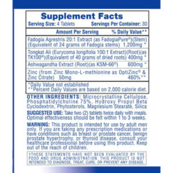 Testosterone 21 Supplement Facts