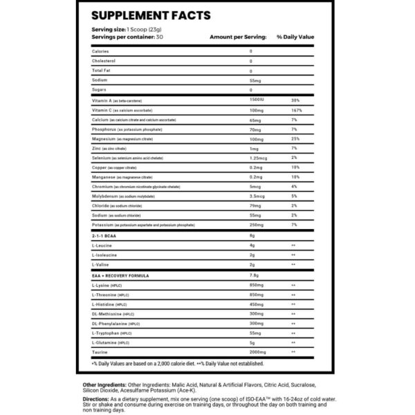 ISO-EAA Supplement Facts