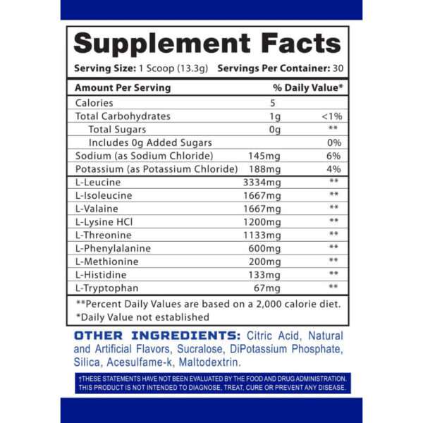 Precision EAAs Supplement Facts